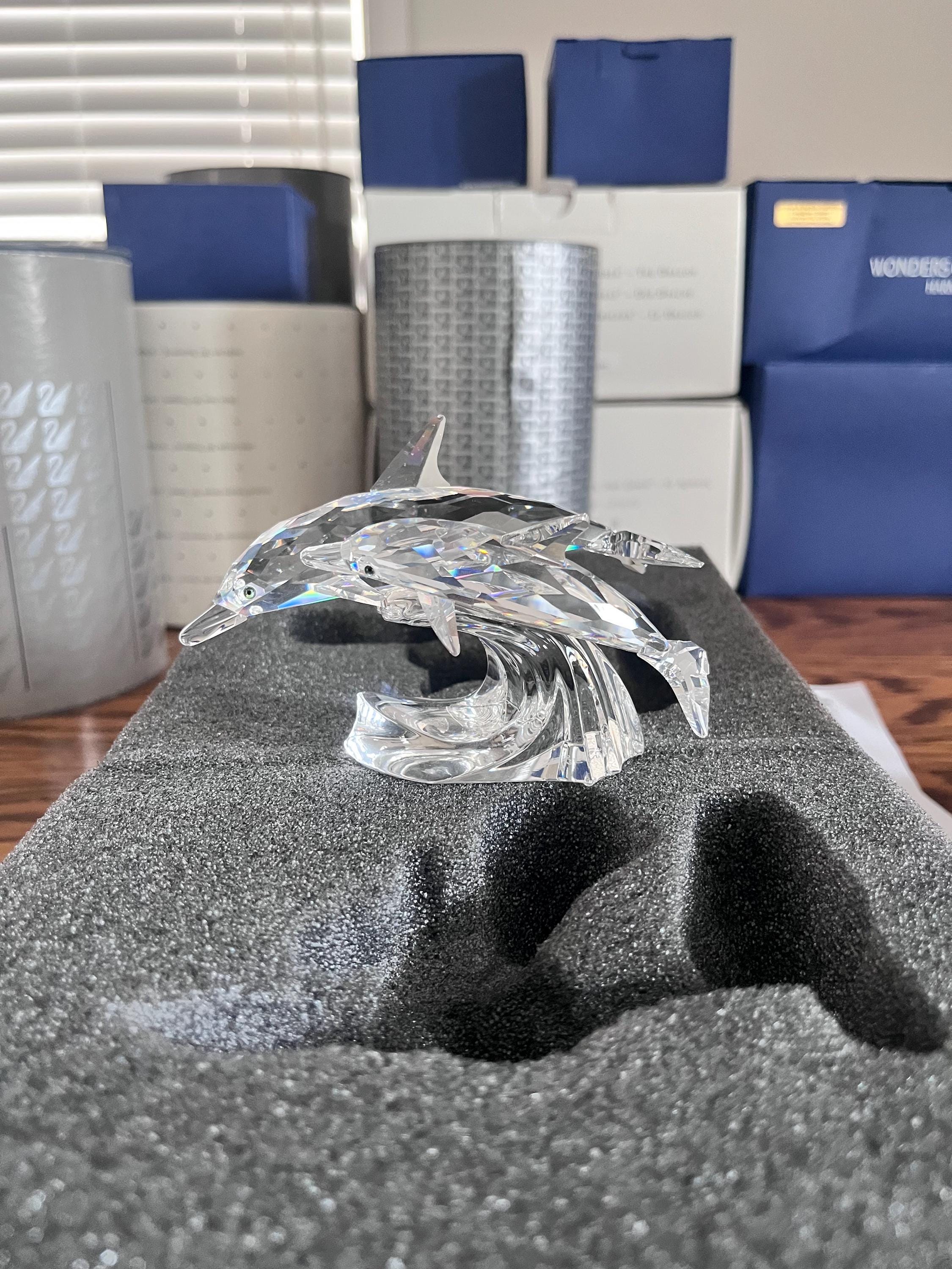 Swarovski Crystal Figurines Dolphin - Etsy