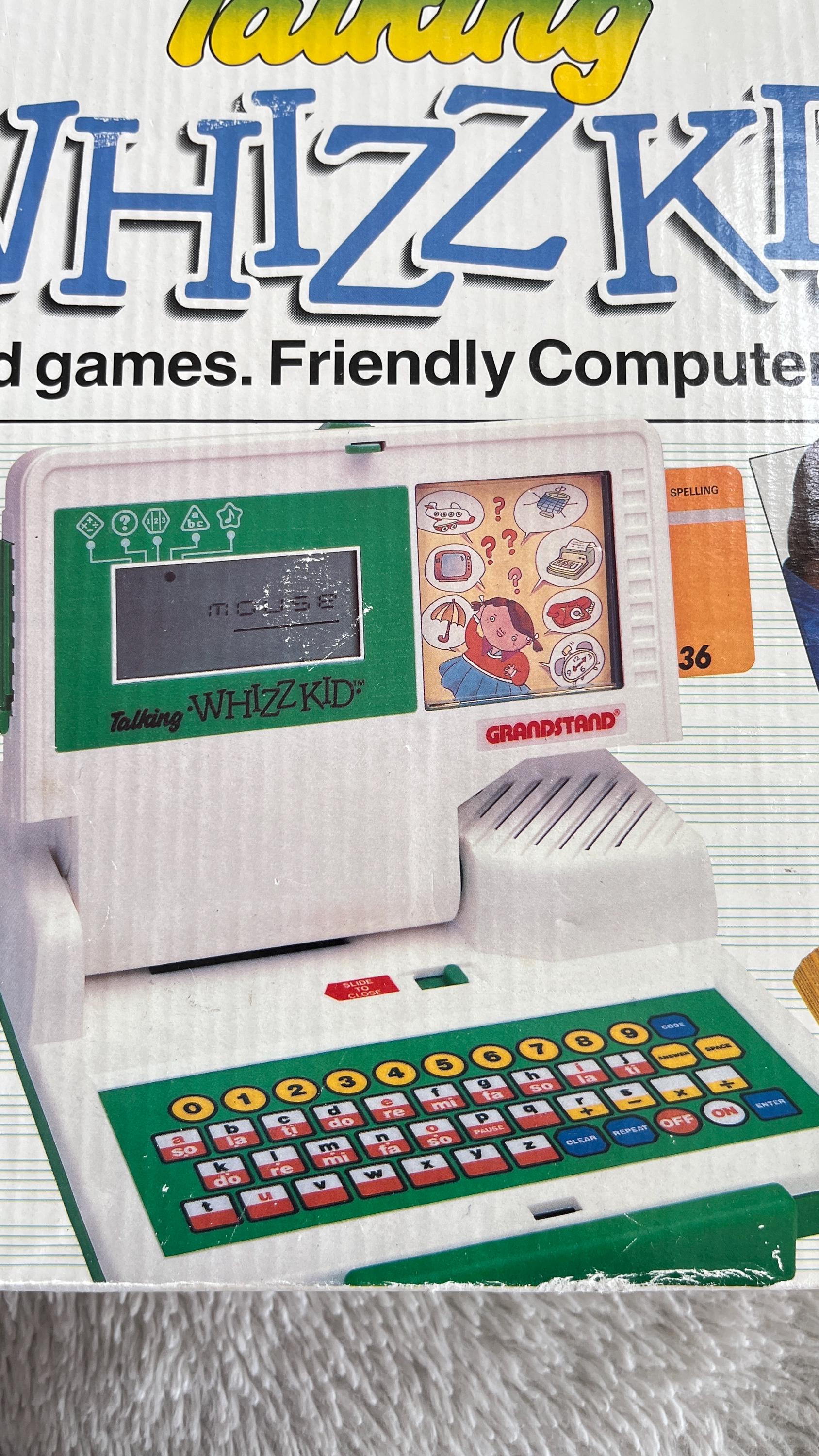 未使用 PANAKIDS トーキングウィズキッド 英語版 昭和レトロ80s Vintage 1986 Vtech Talking Whiz Kid Learning Laptop Computer