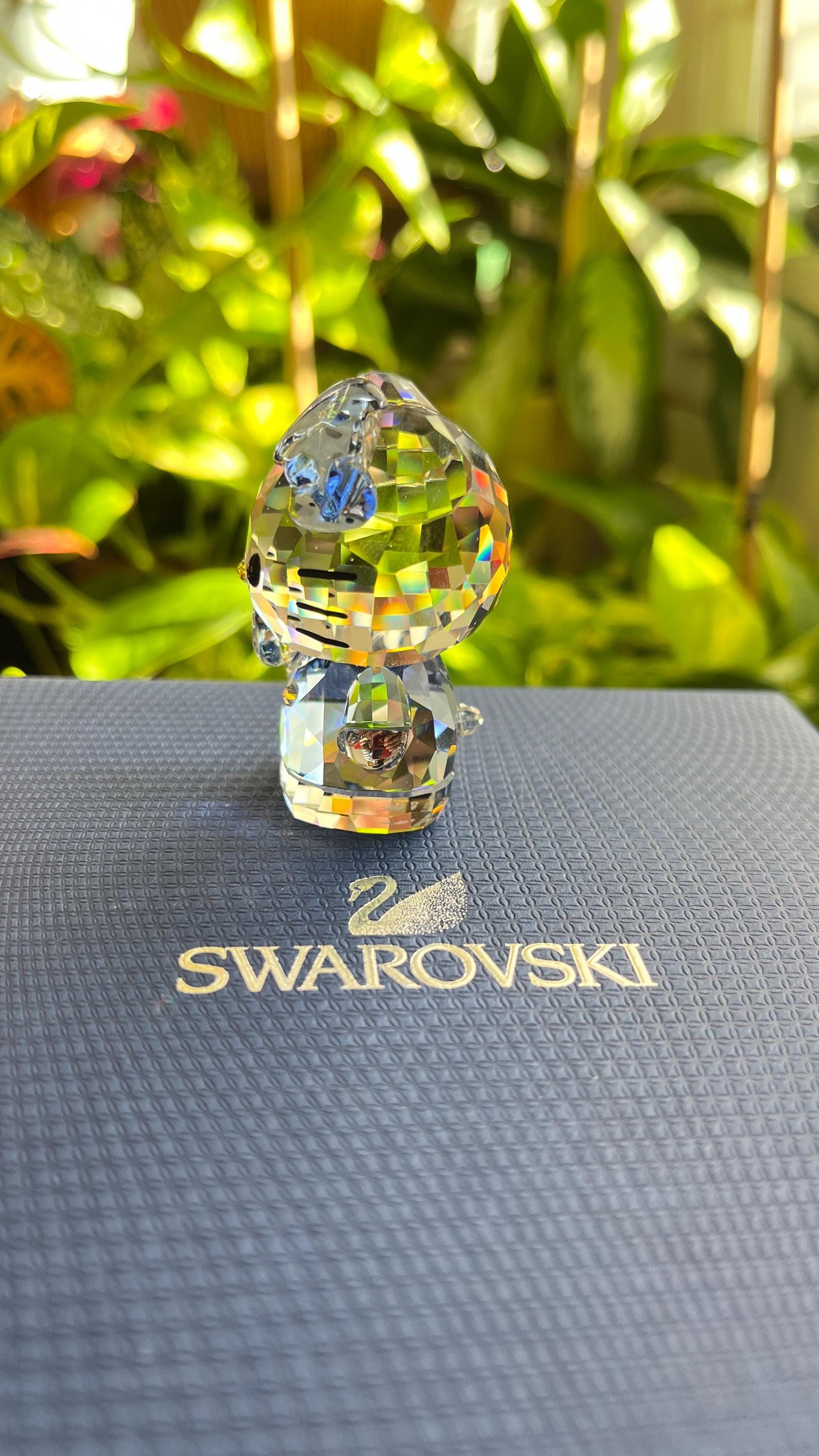 【美品】SWAROVSKI ハローキティ クリスタル　ブルーリボン Hello Kitty Blue Bow Limited Edition Swarovski Crystal in Mint