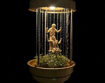 Vintage Oil Rain Lamp:Rare Swinging  Couple Creators Inc, USA Made