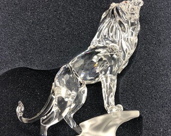 Swarovski lion figures with box and COA