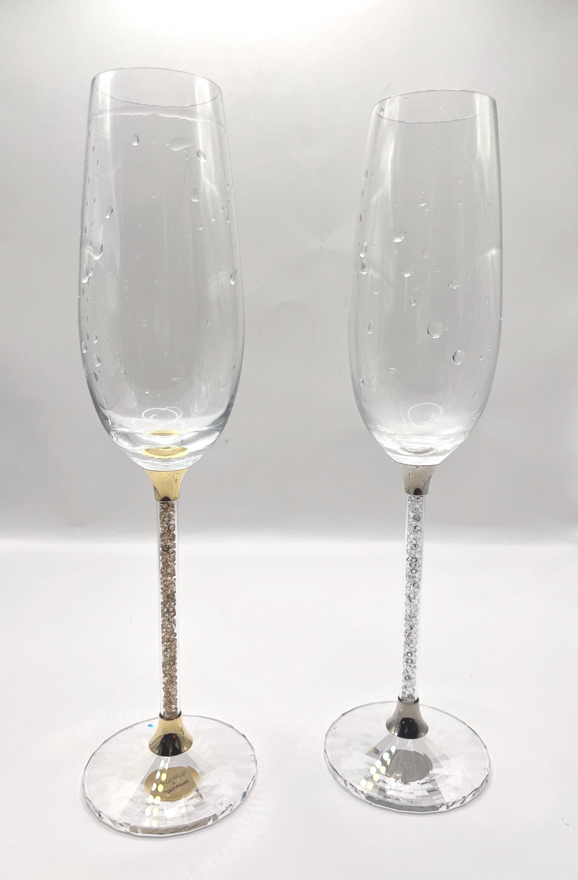 Swarovski Crystalline Clear Crystal Toasting Flutes, Set of 2