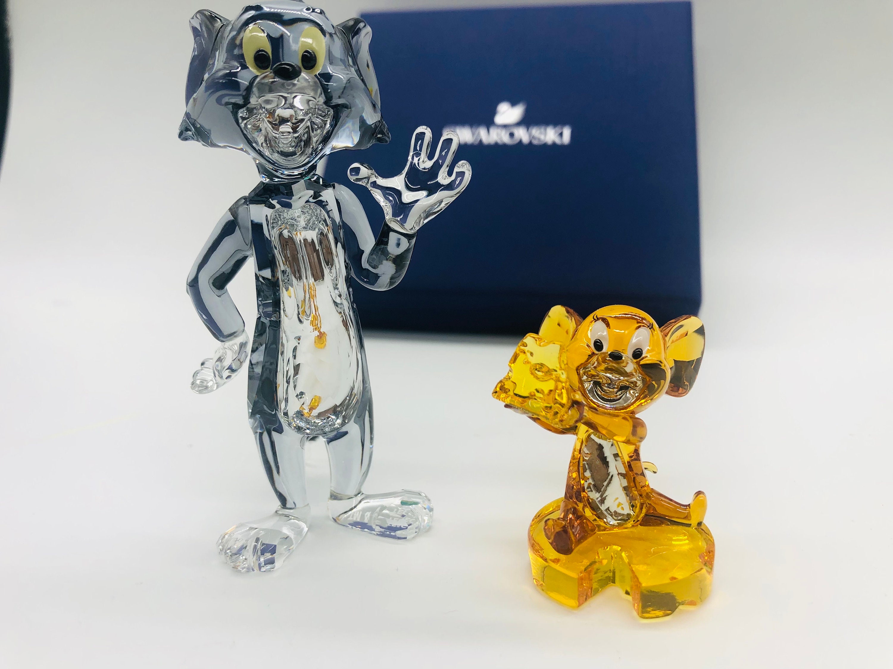 Swarovski Disney Tom and Jerry Cat and Mouse Figurines Brand New