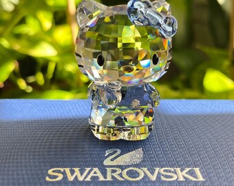 Hello Kitty Blue Bow Limited Edition Swarovski Crystal in Mint