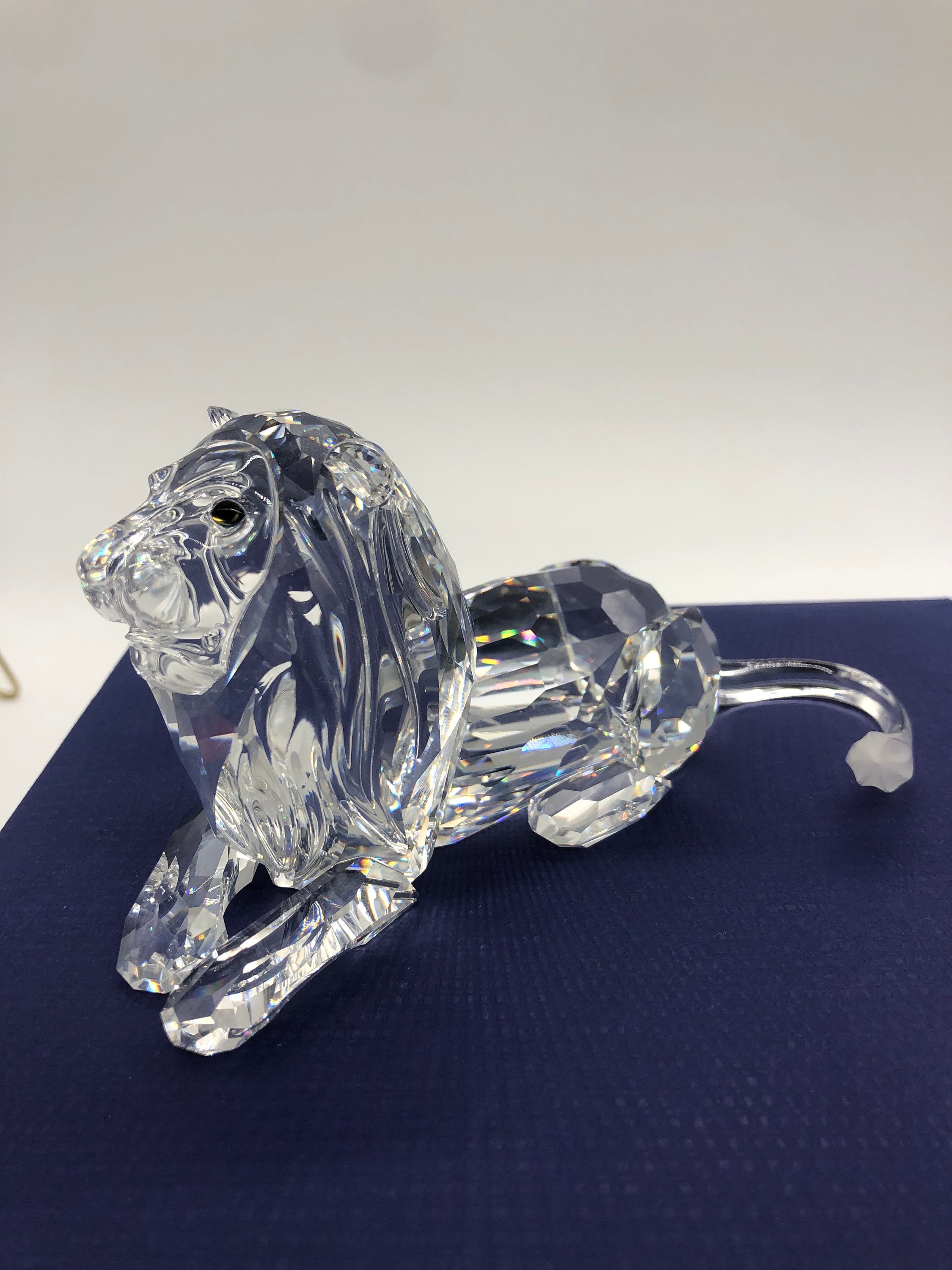 Swarovski Crystal Figurines Lion - Etsy