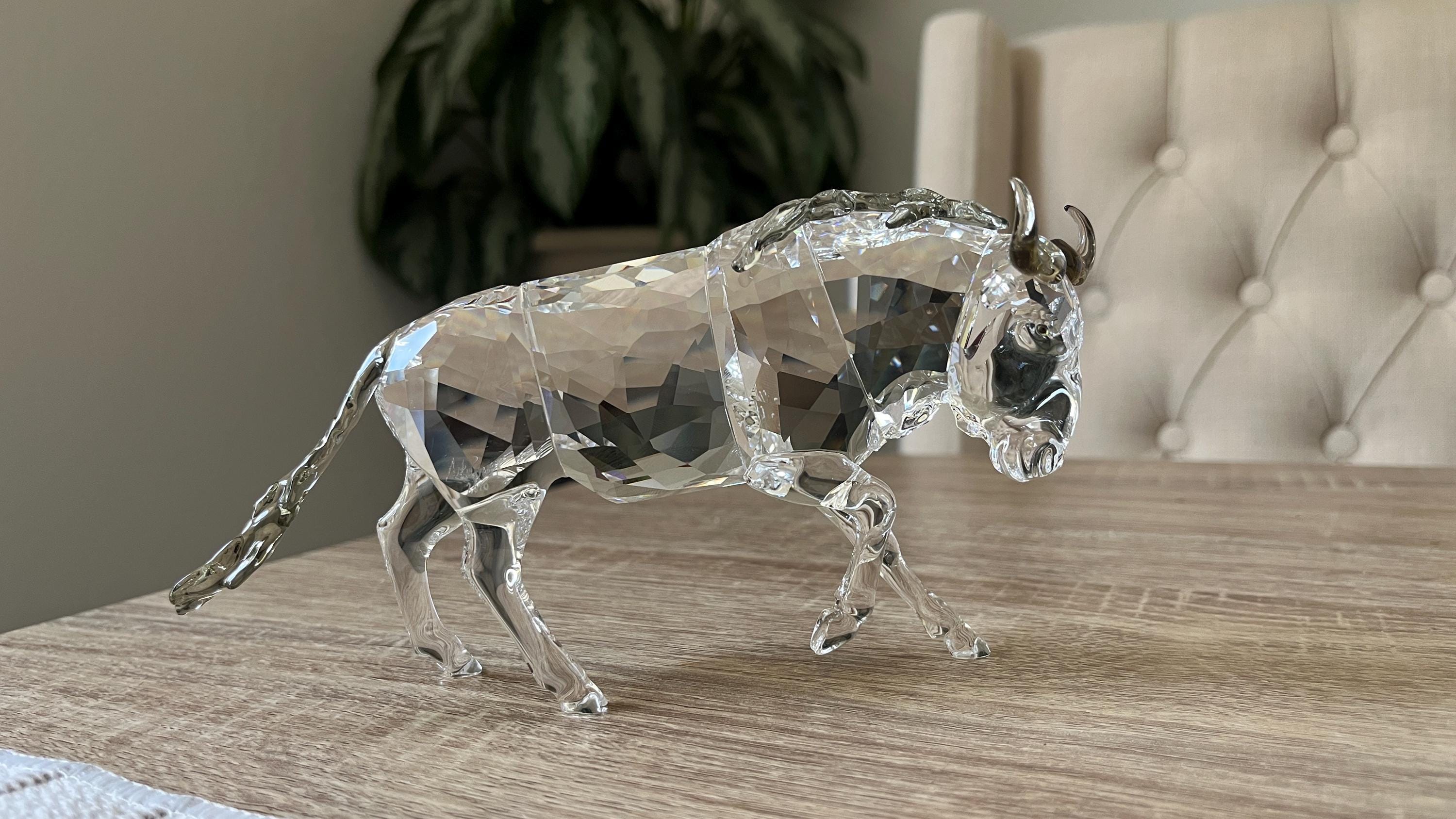 Vintage Swarovski Crystal Wildebeest Figurine, Model 933662