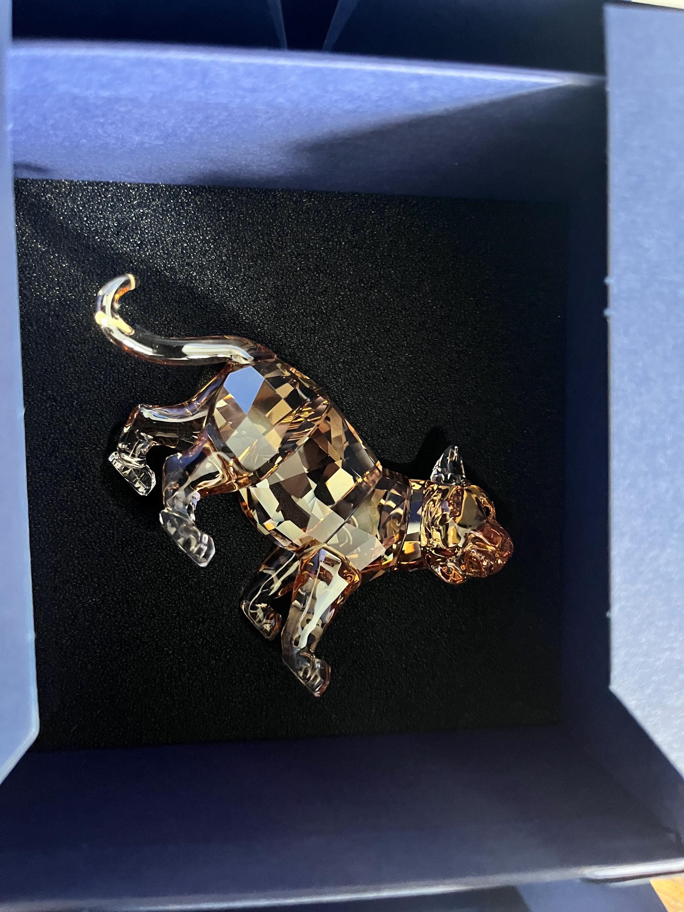 Swarovski Crystal SCS Colored Tiger Cub W/ Original Box and COA - Etsy