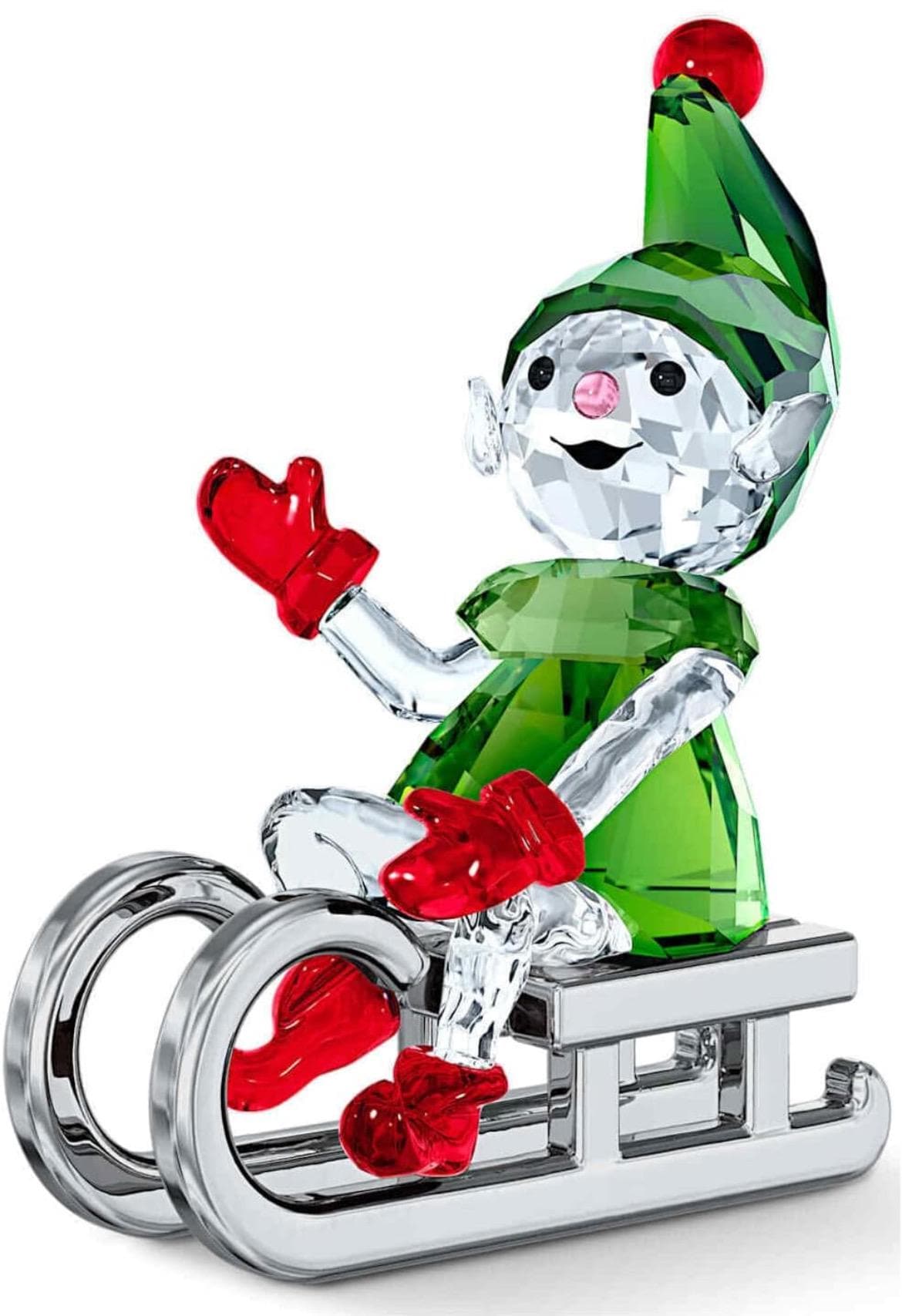 ●美品〇スワロフスキー　スイングサンタ　ロッキング エルフ　サンタクロース スワロフスキー クリスマス サンタのそりに乗ったエルフ - Etsy 日本