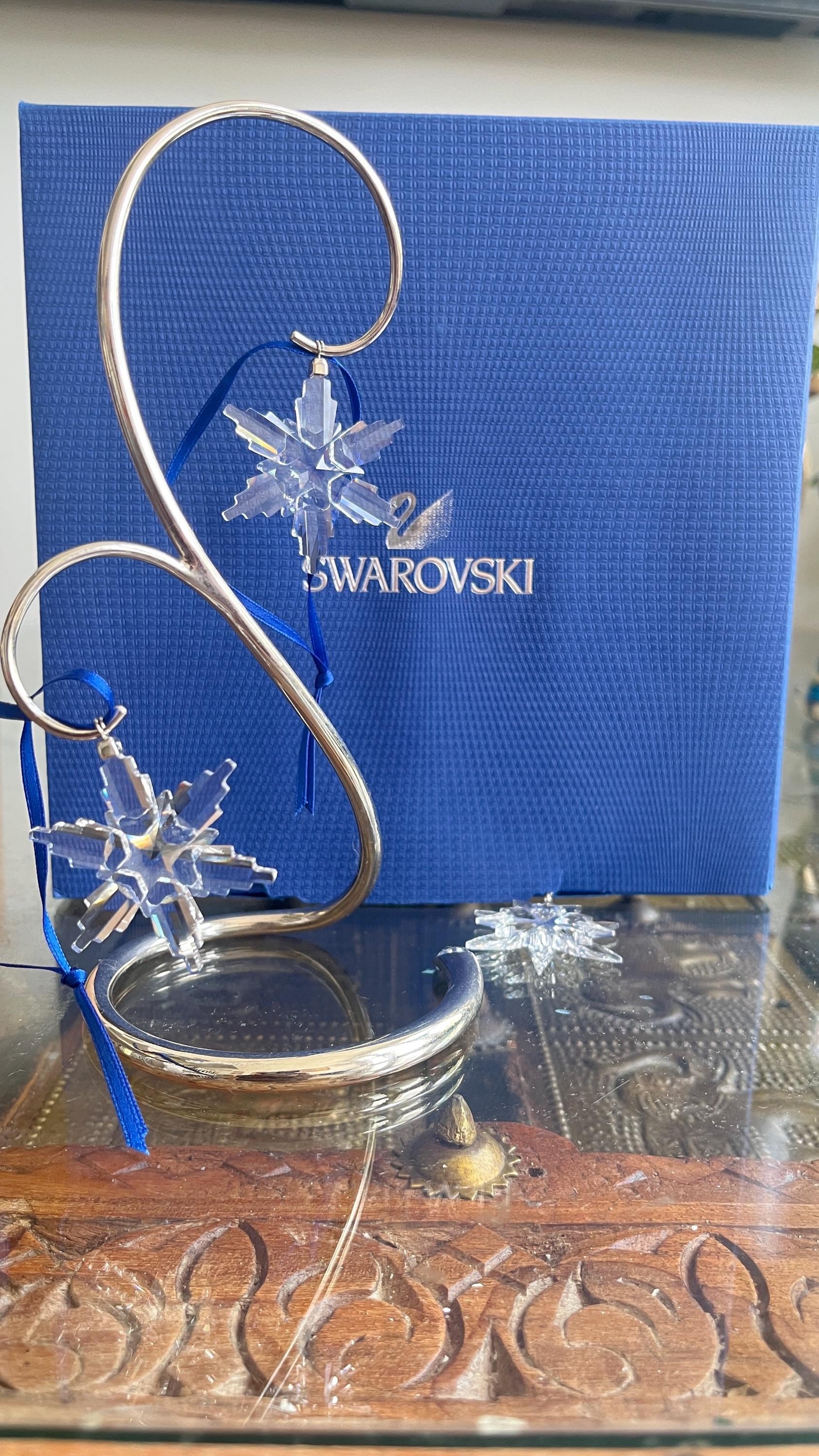 SWAROVSKI Crystal Set of 3 Small (2.75”)star Snowflake Christmas