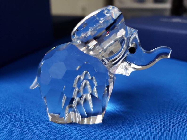 Swarovski Crystal Figurine Elephant Retired 2 Height Etsy