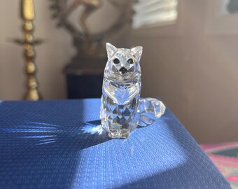 Swarovski Cat Figurine Crystal With Original Box and COA - Etsy