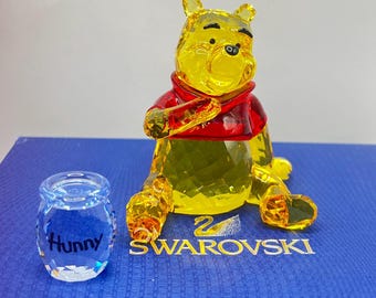 Swarovski Crystal Winnie The Pooh Figurine Honey pot w/Box and certificate