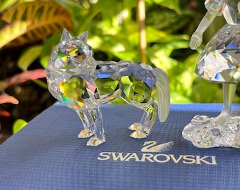 Swarovski Crystals Red Riding Hood Girl and Wolf W/ Box and COA - Etsy