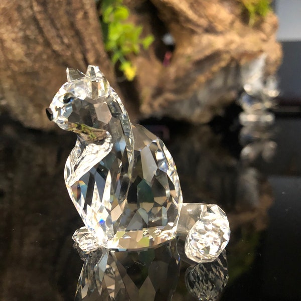 Swarovski Cat figurine  crystal with original box and COA