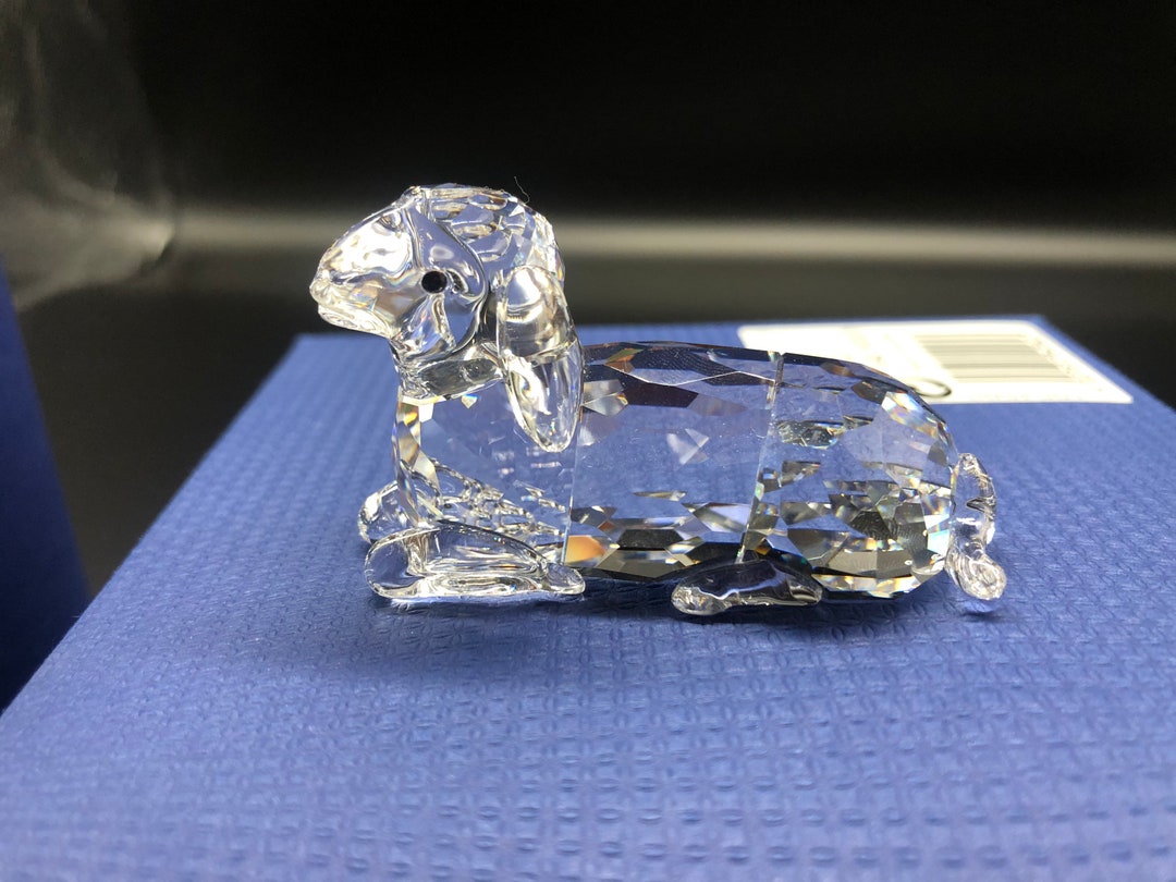 SWAROVSKI マザーシープ 「631437」 6cm Swarovski Mother Sheep Lying 631437 Crystal Figurine, Vintage