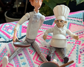 Disney Pixar Ratatouille Figure Lot Linguini Colette Skinner Kitchen Accessories
