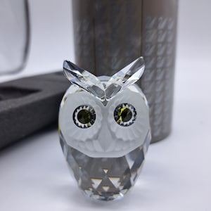 Swarovski crystal Owl paper weight figurine