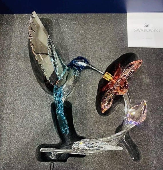 NIB Authentic Swarovski Hummingbird Timeless Unique Crystal
