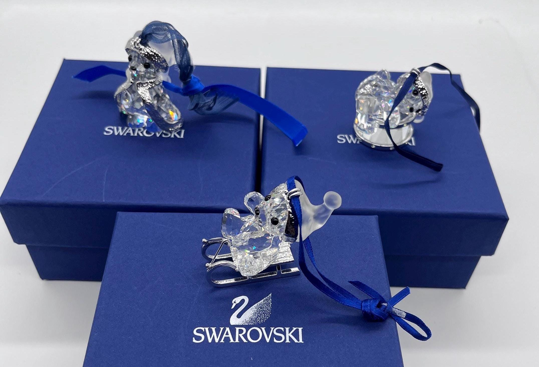 スワロフスキークリスタル クリスベア フィギュア：ドラム＆ソリ