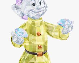 Swarovski Dopey (Snow White) Disney Crystal Figurine - Retired - NIB
