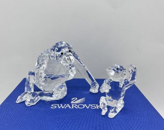 Swarovski Chimpanzee Mother With Baby 5063689 Without Box - Etsy
