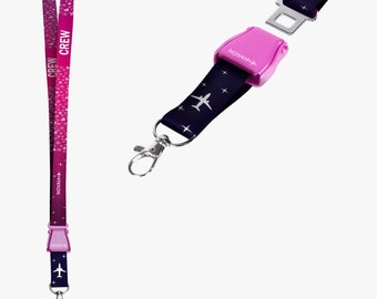 Limitierte pinkes Flugzeug Lanyard