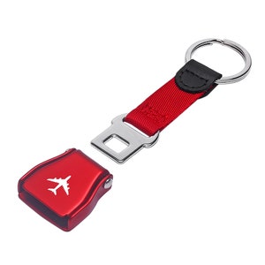 Aviation Lovers Airplane Seat Belt Buckle Keychain