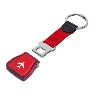 Airplane Seat Belt Keychain Multi-Colours Shiny and Matte Finish