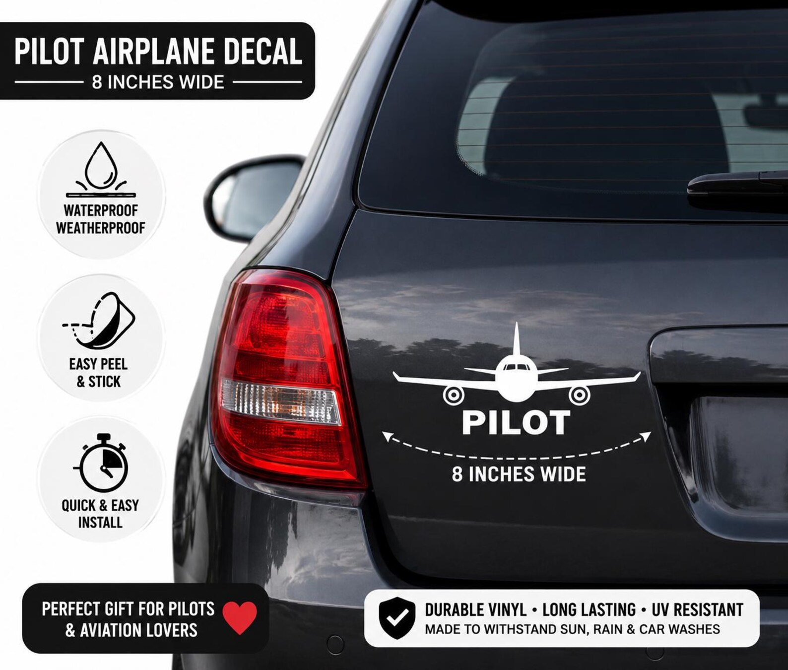Sticker Pilotear Aviation Pilot Decal Sticker - Etsy