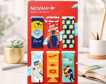Magnetic Bookmarks Aviation Inspirational Designs For Pilots And Avition Lovers