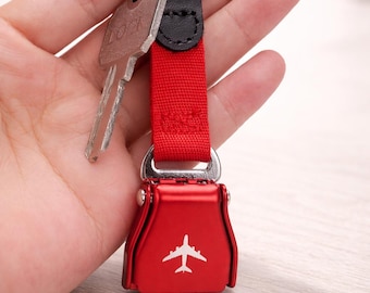Aviation Lovers Airplane Seat Belt Buckle Keychain