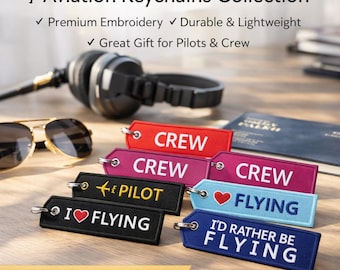 Aviation Crew-Pilot Embroidered Keychain