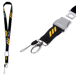 Pilot Lanyard Yellow Stripes