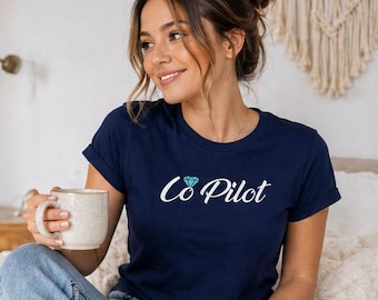 Co Pilot Women’s T-Shirt | Aviation Lover Tee | Cute Pilot Shirt | Soft Cotton Blend | Travel & Everyday Wear