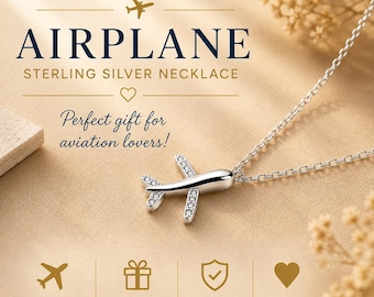Vliegtuig Sterling Zilveren Ketting