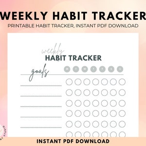 Habit Tracker, Goal Planner, Initiative Tracker, Weekly Habit Tracker, Goal Tracker