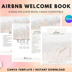 AirBnb Welcome Book, Canva Template, AirBnb Printable, AirBnb Signs, AirBnb Template, AirBnb Guest Book