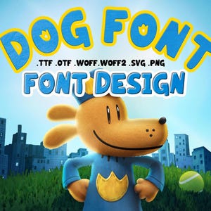 Font Dog Paw e SVG ispirato a film, musical e fumetti / Carattere tipografico divertente e audace / Download digitale / OTF, PNG, ttf