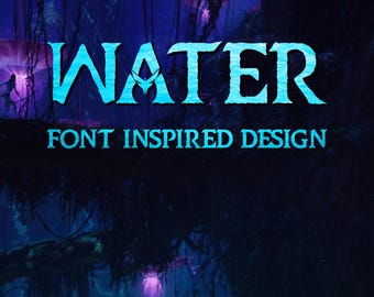 Tribal Sci-Fi Typeface | Mystical Water Font (Digital Download)