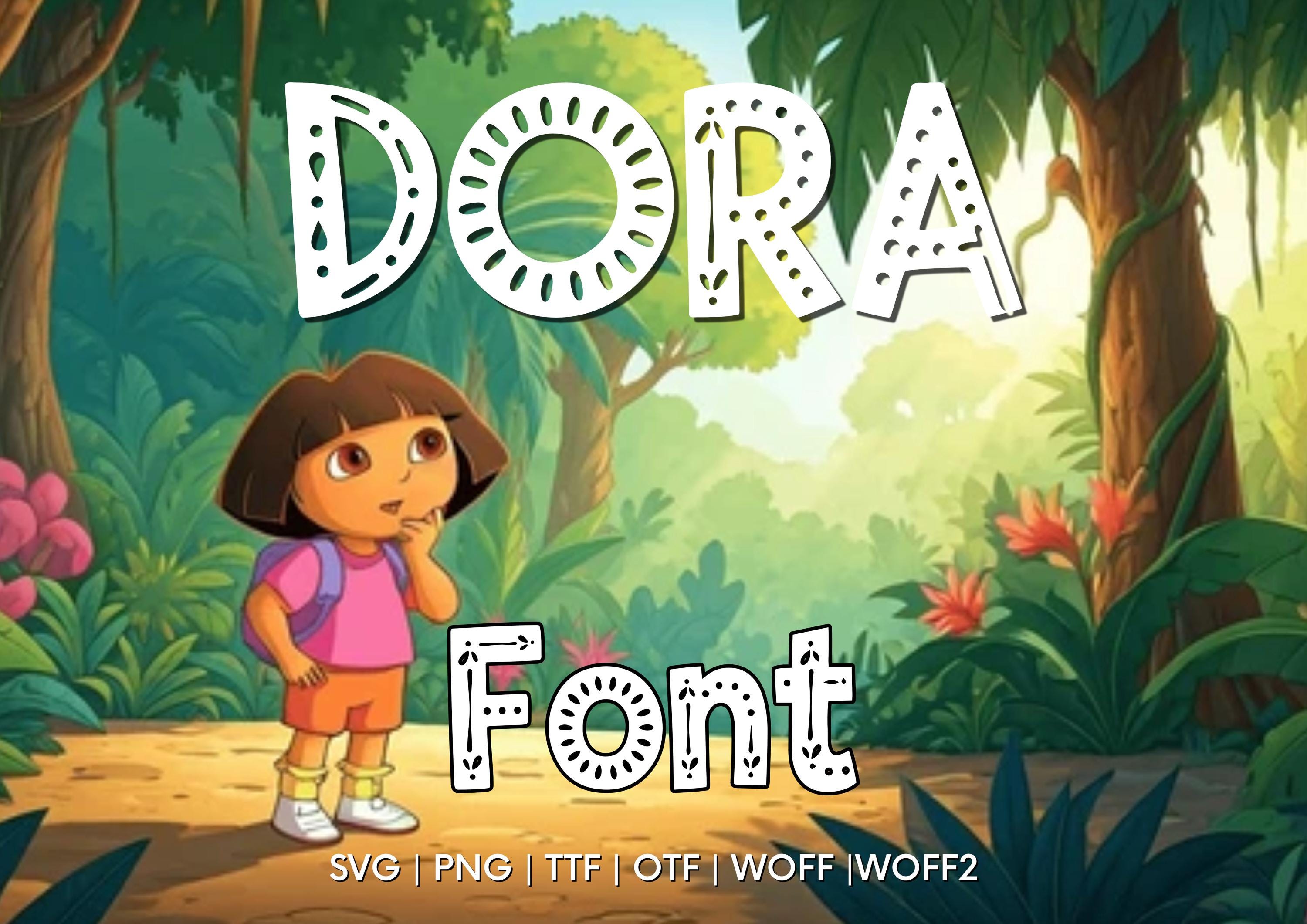 Dora Lettering Adventure Kids Font | Playful Explorer Style | Fun Learning Font ...