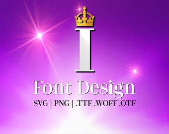 SIX Royal Crown Font | Princess, Queen Typography (Digital Download)