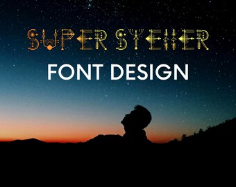Super Steller Font Design | Instant Download | Unique Space Galaxy Magic Font