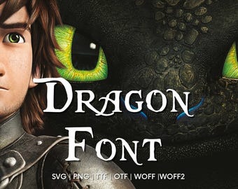 Dragon Adventure Font | Viking Fantasy Style | Bold Medieval Script | Digital Font & SVG Bundle