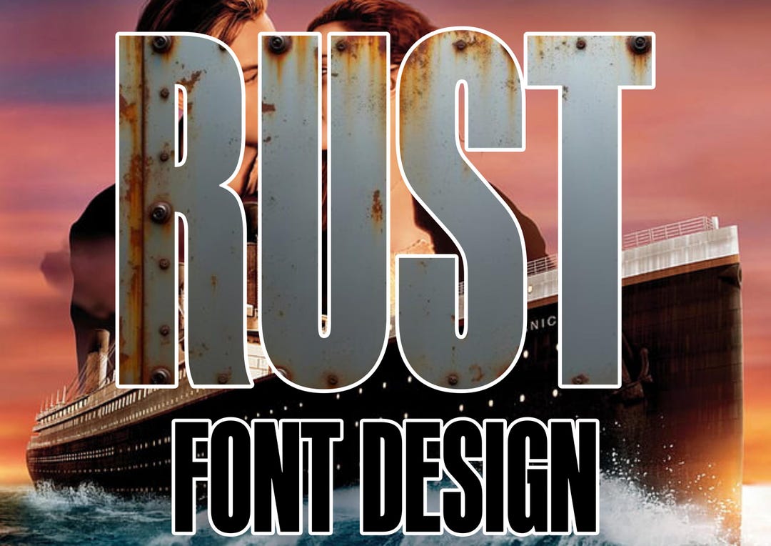 Rust Typefaces Art Deco Rust Font & SVG | Vintage Movie Typeface (digital Download) - Etsy