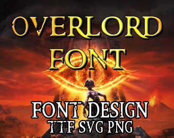 Overlord Medieval Font | Fantasy Typeface, SVG Bundle (Digital Download)