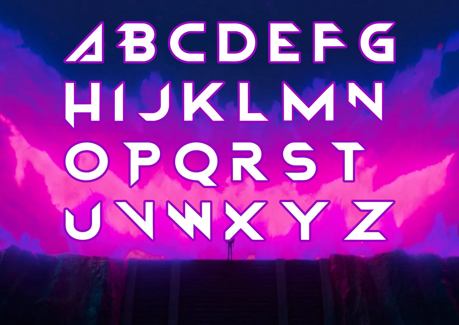 Font Huntrix SVG Inspired Design Movie-inspired Font | Demon Aesthetic ...