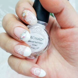 KONAD Special Nail Polish S01 White 11ML- Stamping nail art