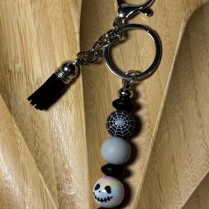 Halloween Keychain | Ghost Keychain | Silicone bead Keychain | Gifts for her | Handmade Keychain |Pumpkin Keychain