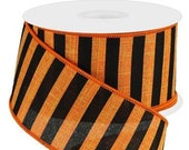 Wired Ribbon - Halloween - Horizontal Stripe -2.5 quot x 10 yds - RG0184620