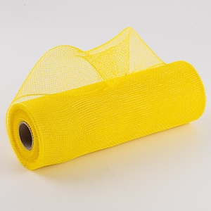 Malla decorativa de poliéster - Malla decorativa amarilla - 10" x 10 yardas - RE130229
